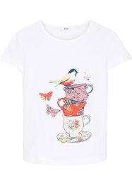 T-shirt fille avec ruchés, bpc bonprix collection