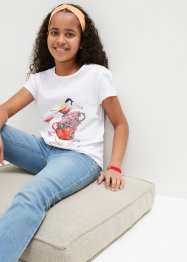T-shirt fille avec ruchés, bpc bonprix collection