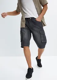 Bermuda en jean cargo, coupe loose, bonprix
