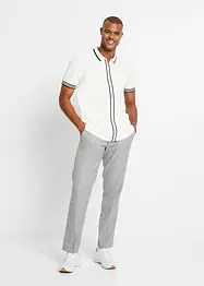 Polo zippé en maille piquée 100% coton, bonprix