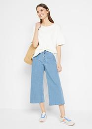 Sweat-shirt en coton, manches 1/2, bpc bonprix collection