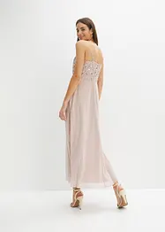 Robe longue avec perles appliquées, bonprix