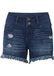 Short en jean avec base effilochée, RAINBOW