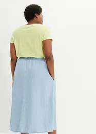 Jupe en jean taille élastique, Mid Waist, bpc bonprix collection