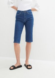 Bermuda slim en jean, taille haute, longueur genou, John Baner JEANSWEAR