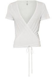 T-shirt cache-cœur en viscose avec détail laçage, RAINBOW