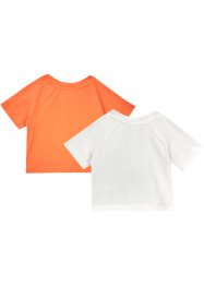 Lot de 2 T-shirts bébé avec patte de boutonnage en coton, bpc bonprix collection