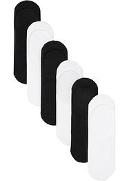 Lot de 6 chaussettes invisibles avec coton et bande silicone, bpc bonprix collection