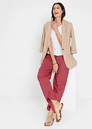 Pantalon 3/4 aérien en lin mélangé, bonprix