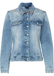 Veste en jean avec strass appliqués, bonprix