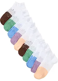 Lot de 10 socquettes avec coton, bonprix