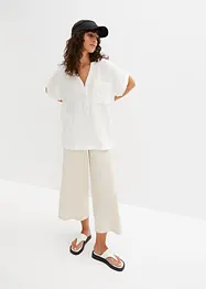 Blouse manches courtes en gaze de coton, bonprix