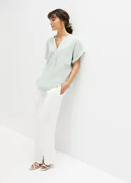 Blouse manches courtes en gaze de coton, bonprix