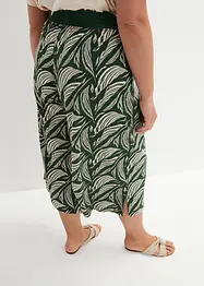 Pantalon large en jersey avec taille smockée, bonprix