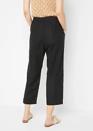 Pantalon carotte en lin et coton, bonprix