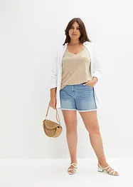 Short en jean à broderie, bonprix