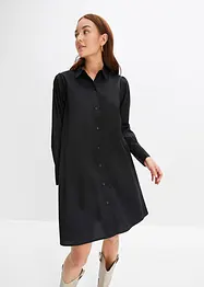 Robe-chemise courte et tissée à base arrondie, bonprix