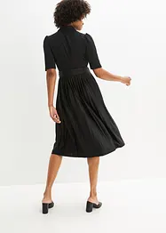 Robe midi en jersey avec jupe plissée, bonprix