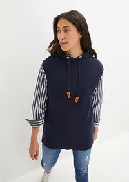 Pull sans manches à capuche, oversize, bonprix