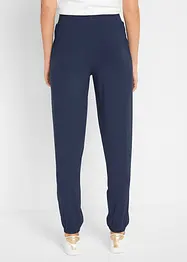 Pantalon en jersey léger avec ceinture confortable et chevilles élastiques, bonprix