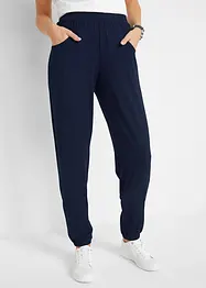 Pantalon en jersey léger avec ceinture confortable et chevilles élastiques, bonprix