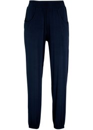 Pantalon en jersey léger avec ceinture confortable et chevilles élastiques, bonprix