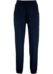 Pantalon en jersey léger avec ceinture confortable et chevilles élastiques, bonprix