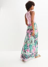 Robe longue à imprimé et dentelle, BODYFLIRT boutique