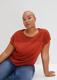 T-shirt à broderie anglaise, bonprix