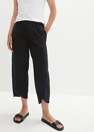 Pantalon en lin majoritaire, longueur cheville et taille confortable, Loose Fit, bonprix