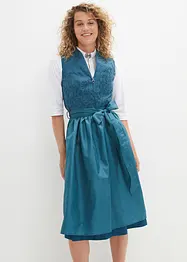 Dirndl à motif jacquard et tablier longueur midi (Ens. 2 pces.), bonprix