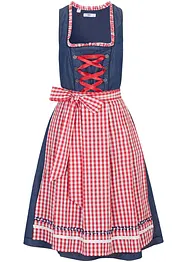 Dirndl effet jean et tablier longueur genou (Ens. 2 pces.), bonprix