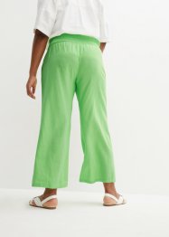 Pantalon Marlène taille haute, smockée et confortable avec lin majoritaire, bpc bonprix collection
