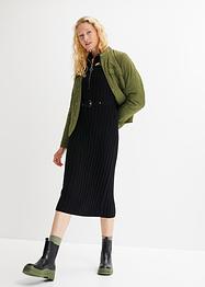 Robe en maille côtelée avec col camionneur, BODYFLIRT