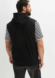 Sweat zippé à capuche sans manches en coton mélangé, bonprix