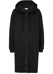 Long gilet zippé en molleton, base fendue sur les côtés, bonprix