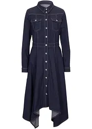 Robe en jean avec pans à la base, bonprix