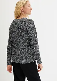 Pull en maille à col rond, bonprix