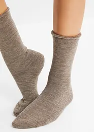 Lot de 4 paires de chaussettes chaudes avec revers et intérieur éponge, bonprix