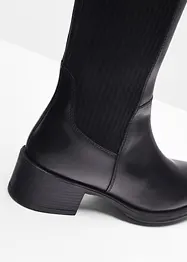 Bottes à tige large en cuir, bonprix