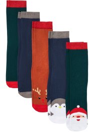 Lot de 5 paires de chaussettes avec carte cadeau et nœud en satin, bpc bonprix collection