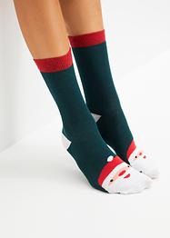 Lot de 5 paires de chaussettes avec carte cadeau et nœud en satin, bpc bonprix collection