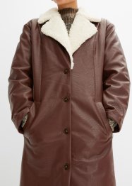Manteau rembourré avec maille peluche au col, bpc bonprix collection