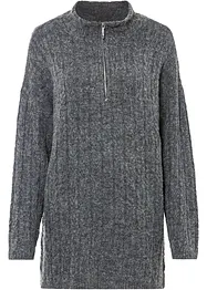 Pull long avec motif torsadé, bonprix