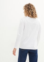T-shirt manches longues avec col en V, sans couture Essential, bpc bonprix collection