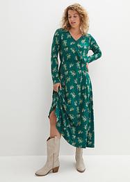 Robe longue imprimée en viscose, manches longues, bpc bonprix collection
