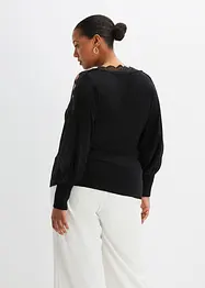 Pull avec dentelle, bonprix