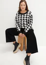 Pull en maille à col rond, bonprix