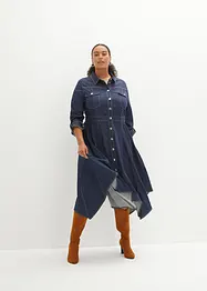 Robe en jean avec pans à la base, bonprix