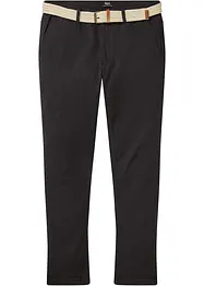 Pantalon chino extensible Regular Fit coupe confort pour le ventre avec ceinture, Straight, bonprix